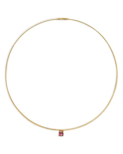 Marco Bicego 18k Yellow Gold Masai Pink Tourmaline Coil Link Pendant Necklace, 16