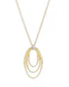 Marco Bicego 18k Yellow Gold Onde Diamond Short Pendant Necklace, 16.5 In Yellow/white Gold