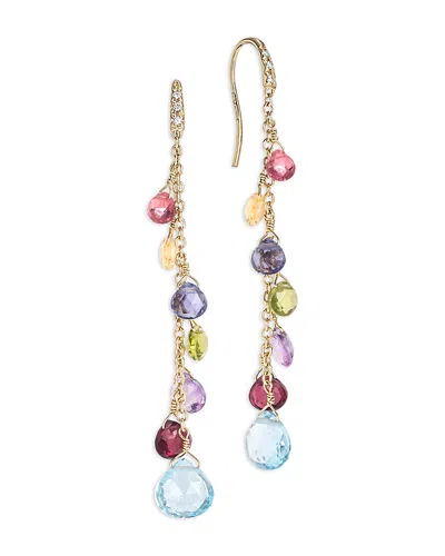 Marco Bicego Women's Paradise 18k Yellow Gold, Mixed-stone & Diamond Long Drop Earrings In Yellow Gold Multi