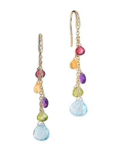 Marco Bicego 18k Yellow Gold Paradise Multi Gemstone & Diamond Drop Earrings