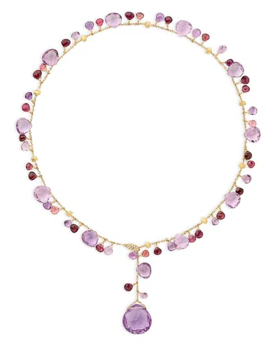 Marco Bicego 18k Yellow Gold Paradise Multi Gemstone & Diamond Lariat Necklace, 17.25