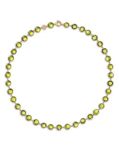 Marco Bicego 18k Yellow Gold Peridot Bezel Link Collar Necklace, 15.5