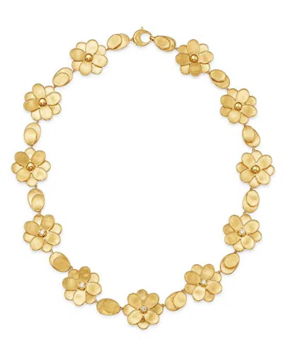 Marco Bicego 18k Yellow Gold Petali Diamond Collar Necklace, 17.5 In White/gold