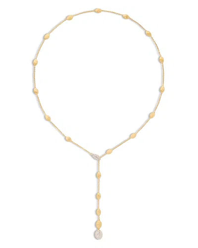 Marco Bicego 18k Yellow Gold Siviglia Diamond & Textured Larait Necklace, 18 In Orange