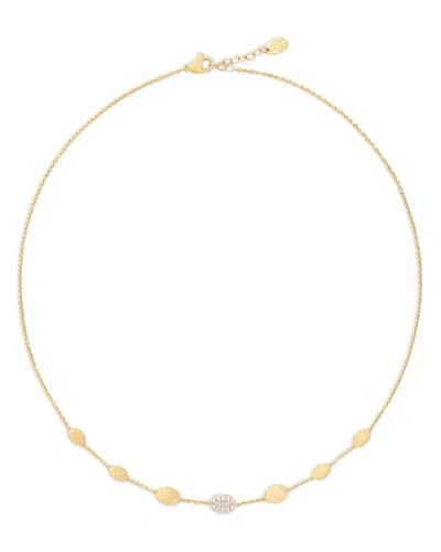 Marco Bicego 18k Yellow Gold Siviglia Diamond & Textured Link Chain Necklace, 16.5