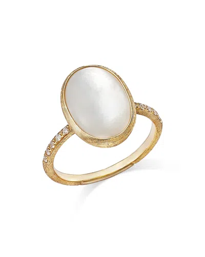 Marco Bicego Women's Siviglia 18k Yellow Gold, 0.08 Tcw Diamond & Mother-of-pearl Ring
