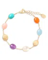 Marco Bicego 18k Yellow Gold Siviglia Multi Stone & Textured Bead Chain Bracelet - Exclusive In Multi/gold