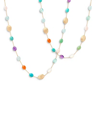 Marco Bicego 18k Yellow Gold Siviglia Multi Stone & Textured Bead Long Length Statement Necklace, 36 - Exclusive In Multi/gold