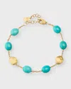 Marco Bicego Siviglia Turquoise Bracelet In 05 Yellow Gold