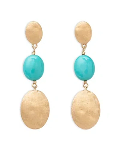 MARCO BICEGO 18K YELLOW GOLD SIVIGLIA TURQUOISE DROP EARRINGS