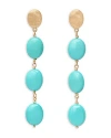 Marco Bicego Siviglia Turquoise Drop Earrings In Blue/gold