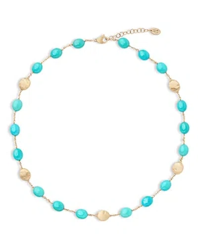Marco Bicego Siviglia Turquoise Necklace In Blue/gold