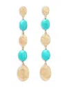 Marco Bicego 18k Yellow Gold Siviglia Turquoise Long Drop Earrings