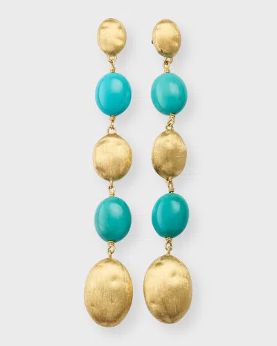 Marco Bicego 18k Yellow Gold Siviglia Turquoise Statement Earrings In 05 Yellow Gold