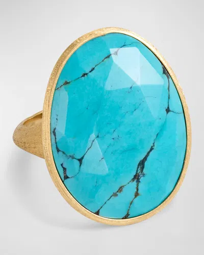 Marco Bicego 18k Yellow Gold Lunaria Turquoise Statement Ring In 05 Yellow Gold