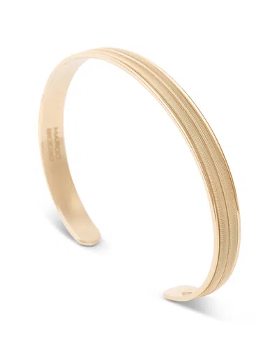Marco Bicego 18k Yellow Gold Uomo Ridged Cuff Bangle Bracelet