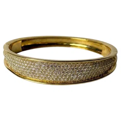 Pre-owned Marco Bicego 4 Carat Diamond Pav� 18k Yellow Gold Bangle