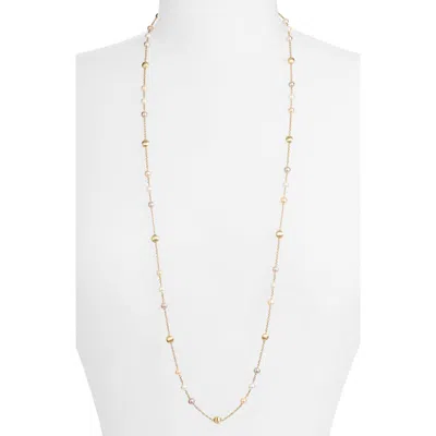 Marco Bicego Africa 18k Yellow Gold & Multicolor Pearl Statement Necklace
