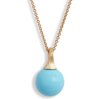 MARCO BICEGO MARCO BICEGO AFRICA BOULE 18K YELLOW GOLD SEMIPRECIOUS PENDANT NECKLACE