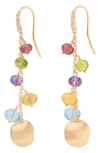 Marco Bicego 18k Yellow Gold Africa Multi Gemstone & Diamond Drop Earrings In 18k Yellow Gold