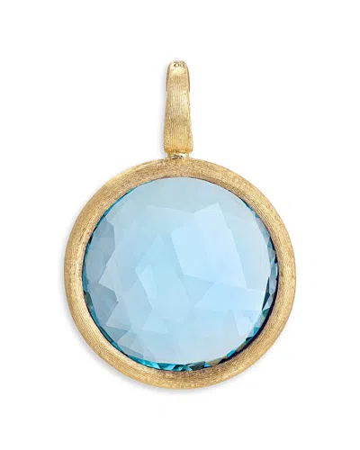 Marco Bicego Blue Topaz Bezel Pendant In 18k Yellow Gold