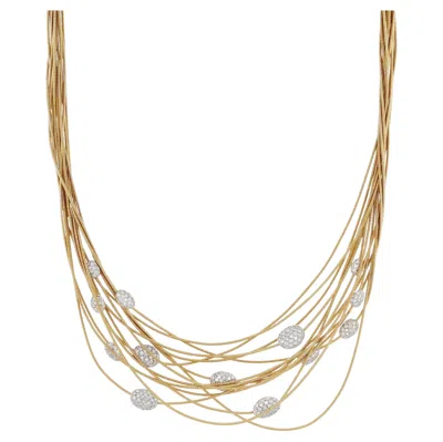 Pre-owned Marco Bicego Cairo Necklace In Gold And Diamonds In Multi