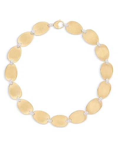 Marco Bicego Diamond Accented Collar Necklace In 18k White & Yellow Gold, 0.81 Tcw