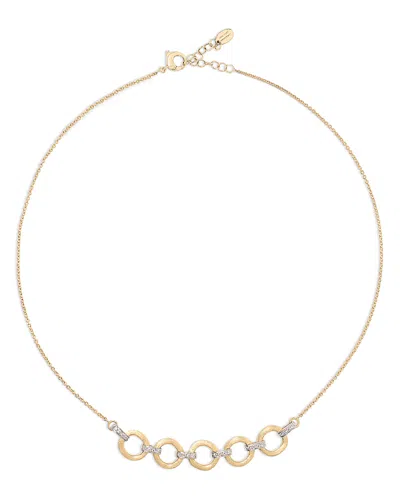 Marco Bicego Diamond Link Collar Necklace In 18k White & Yellow Gold, 0.22 Tcw