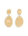 Marco Bicego 18k White & Yellow Gold Lunaria Diamond Textured Disc Double Drop Earrings In Gold