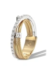 Marco Bicego Goa Diamond Coil Ring In Gold