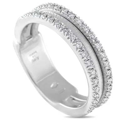 Marco Bicego Goa Spiral 18k White Gold 0.24ct Diamond Ring Mb23-070225