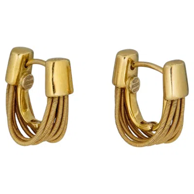Pre-owned Marco Bicego Gold Multistrand Hoop Earrings In Multiple