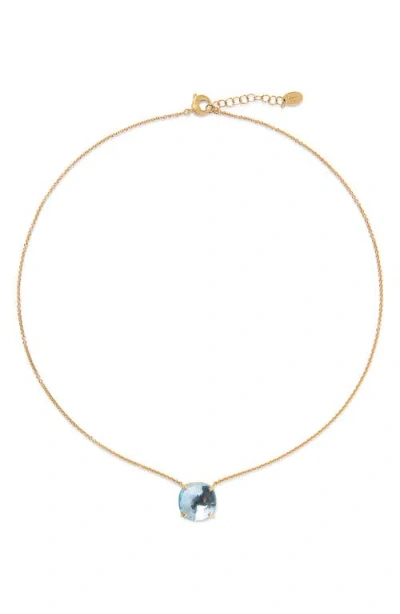 Marco Bicego Jaipur 18k Gold Blue Topaz Pendant Necklace