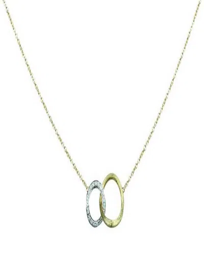 Marco Bicego Jaipur 18k Pave Diamond Link Necklace In 05 Yellow Gold