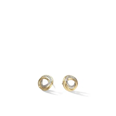 Marco Bicego Jaipur 18k Yellow Gold And Diamond Link Stud Earrings Ob1007 B Yw Q6
