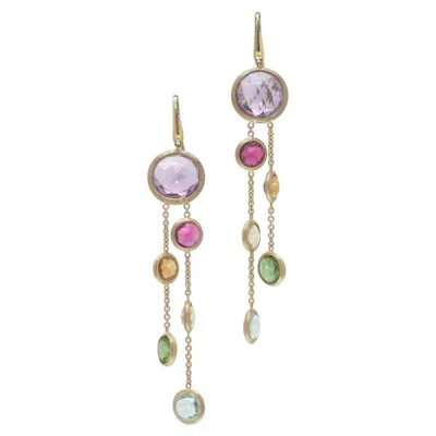 Pre-owned Marco Bicego Jaipur 18kt Gold Multi-gemstone Drop Earrings In Multiple