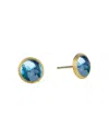 Marco Bicego Jaipur Blue Topaz Stud Earrings In Gold