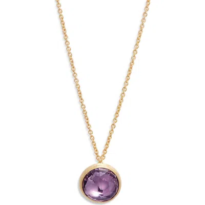 Marco Bicego Jaipur Color Amethyst Pendant Necklace In Gold