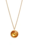Marco Bicego Jaipur Color Citrine Pendant Necklace In Gold