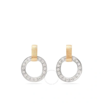 Marco Bicego Jaipur Link Collection 18k Yellow & White Gold Flat-link Diamond Studs - Ob1757 B1 Yw Q
