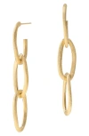 Marco Bicego 18k Yellow Gold Jaipur Link Polished Triple Link Drop Earrings In Gold