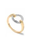 Marco Bicego Women's Jaipur Two-tone 18k Gold & Diamond Flat-link Ring In Yellow Gold
