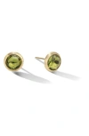 Marco Bicego 18k Yellow Gold Jaipur Color Peridot Stud Earrings In Gold