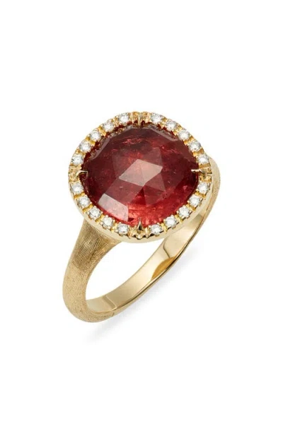 Marco Bicego Jaipur Pink Tourmaline & Diamond Pavé Ring In Multi