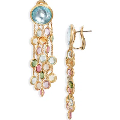 Marco Bicego Jaipur Semiprecious Stone Waterfall Earrings In Gold