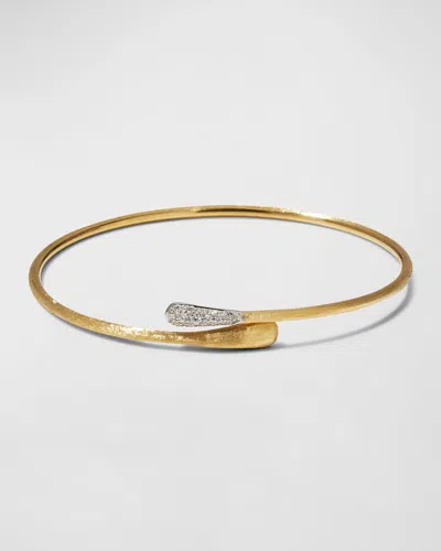 Marco Bicego Lucia 18k Gold Hugging Bangle With Diamonds In 05 Yellow Gold