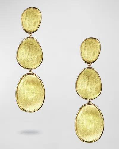 Marco Bicego Lunaria 18k Triple-drop Earrings In Yellow