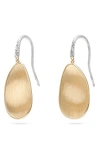 Shop Marco Bicego Lunaria 18k White Gold & Diamond Medium Drop Earrings In 18k Yellow Gold