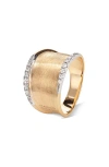 Marco Bicego Lunaria 18k Yellow Gold & Diamond Small Ring In Yellow Gold
