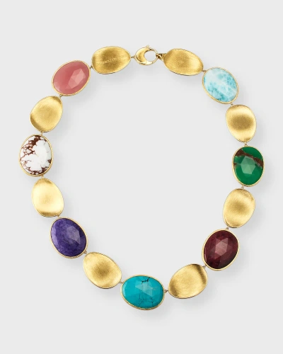 Marco Bicego Lunaria 18k Yellow Gold Collar Necklace With Mixed Stones, 17.75"l In 05 Yellow Gold